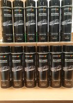 Motip - Bitumen undercoating Zwart - 12 x 500 ml beschermingsmiddel voor onderkant auto - Voordeelpak 12 in een doos
