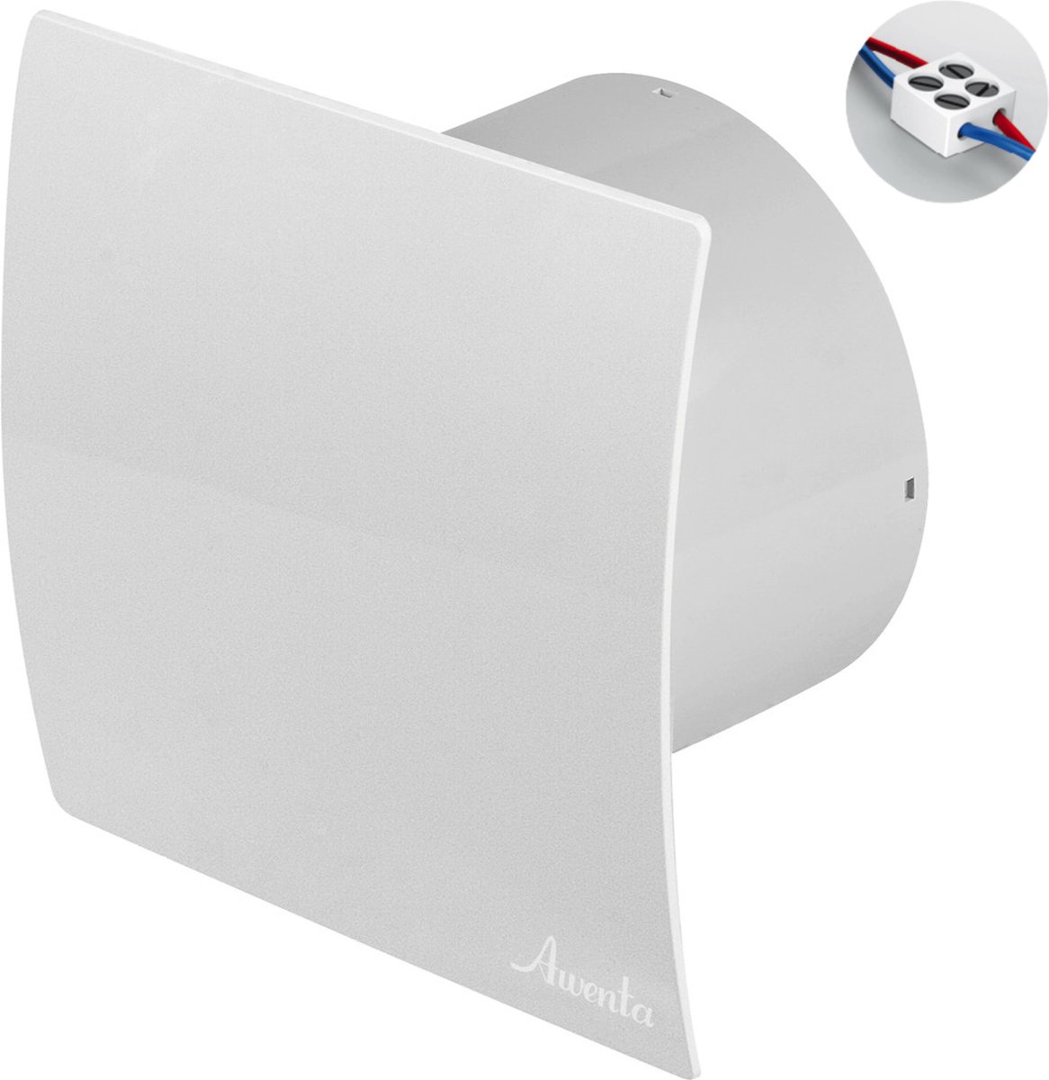 Awenta badkamerventilator SILENT Ø100 mm - 75 m³/h - Curved - Wit
