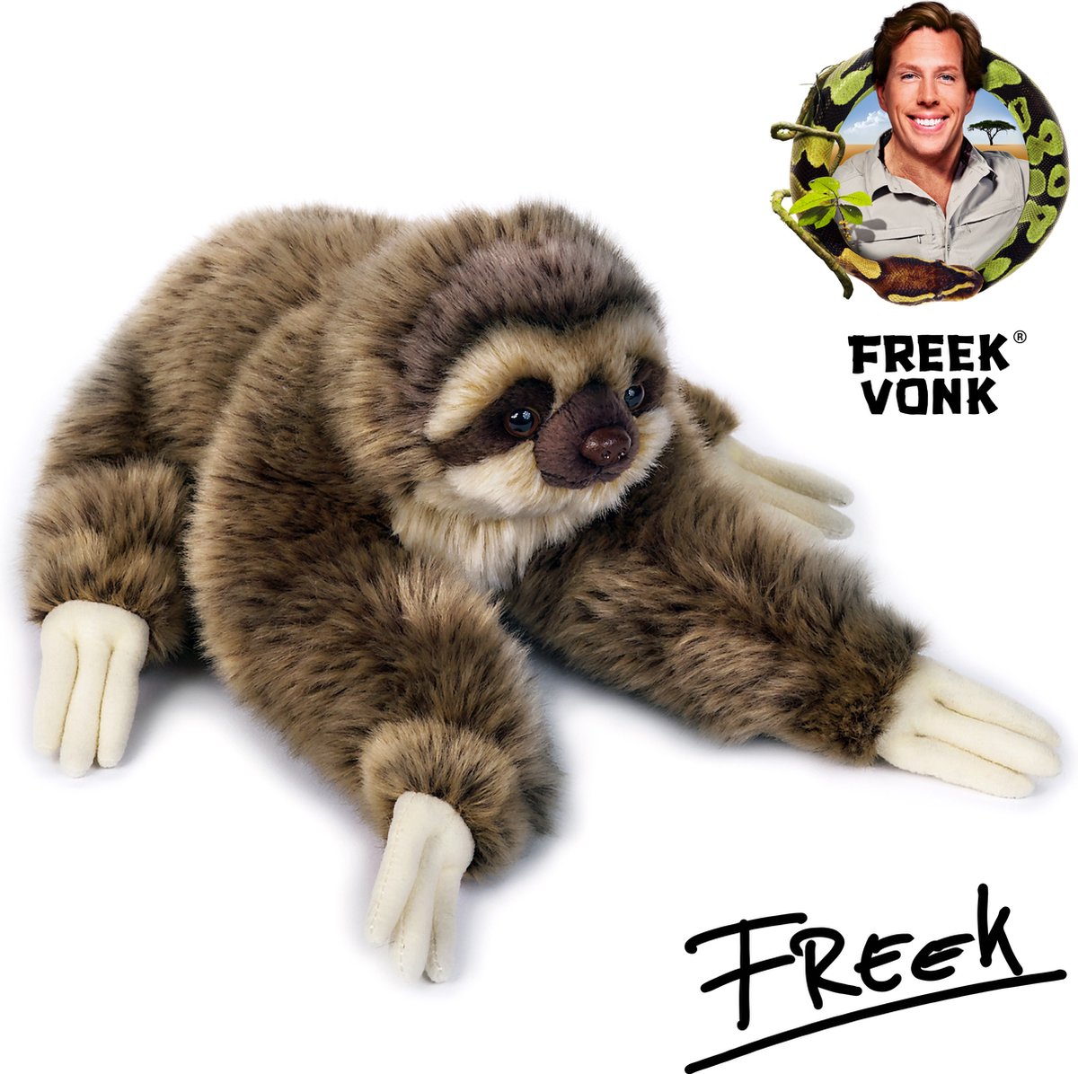 Freek Vonk x BRESSER Knuffels - Lukas de Luiaard - Gevuld met gerecycled materiaal