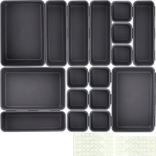 Lade-organizer/opbergsysteem voor de keuken, 9-delige set, opbergbox