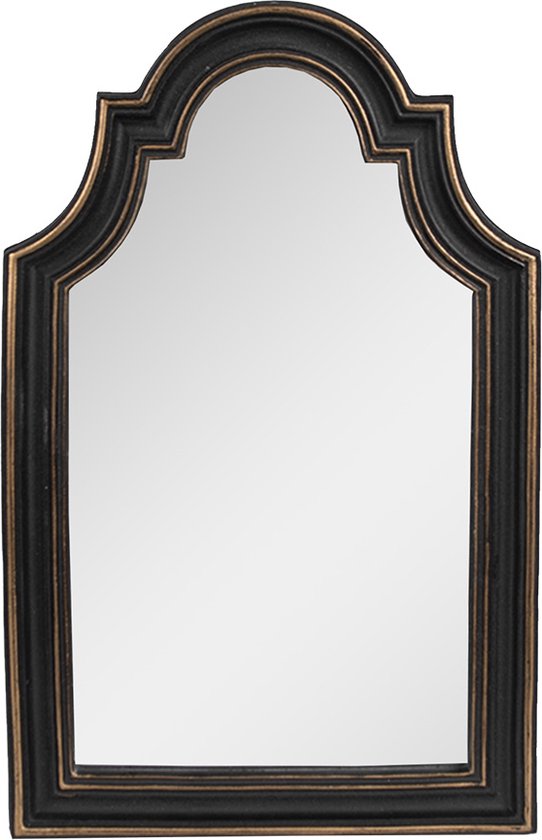 Clayre & Eef Miroir 15x2x25 cm Marron Couleur argent Plastique Verre Rectangle Miroir mural