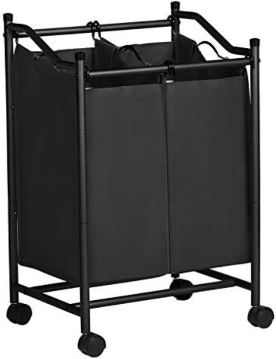YITAHOME Wasmand, industriële wasmand met planken, staande wasmand met