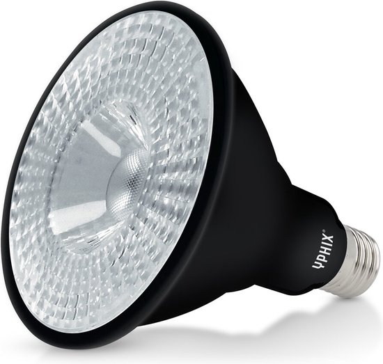 Yphix E27 LED lamp Pollux PAR 38 11,5W 3000K dimbaar zwart - PAR38