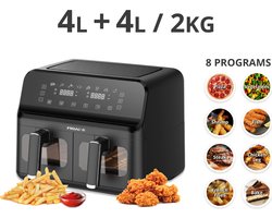 Friac AIF 8017 GS Dubbele Airfryer 4+4 L 2700W