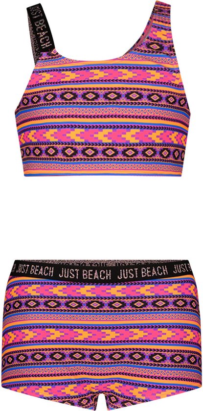 Just Beach J401-5014 Meisjes Badpak - Purple aztek - Maat 170-176