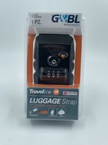 Kofferriem met TSA Cijfer slot - Bagage Riem - Luggage Strap - Kofferband - Gesp - 180 Cm Zwart