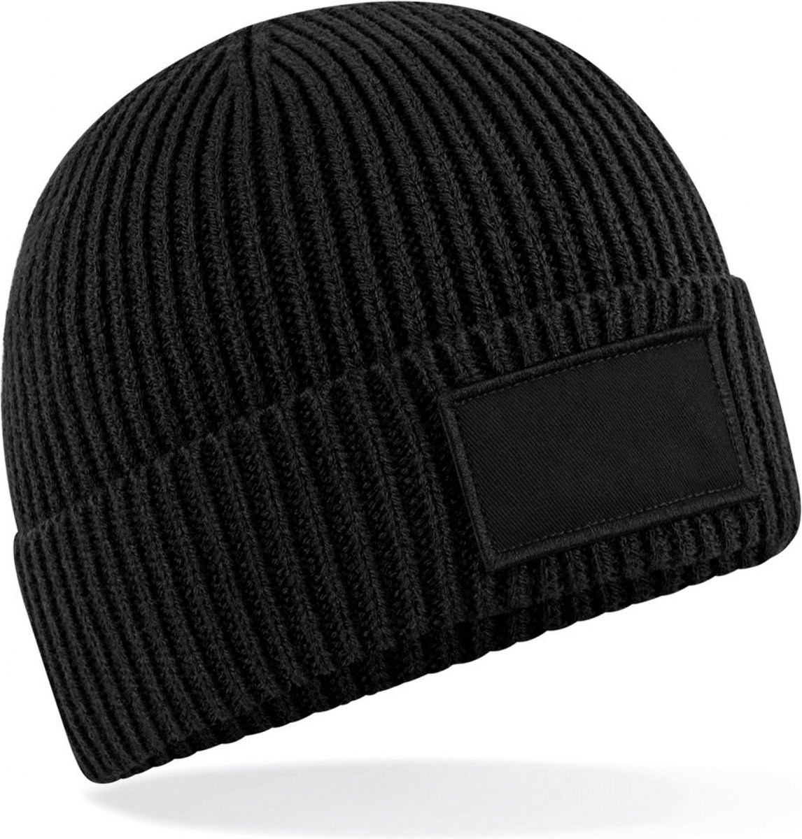 Beechfield Trendy muts met patch B442R - Black - One size