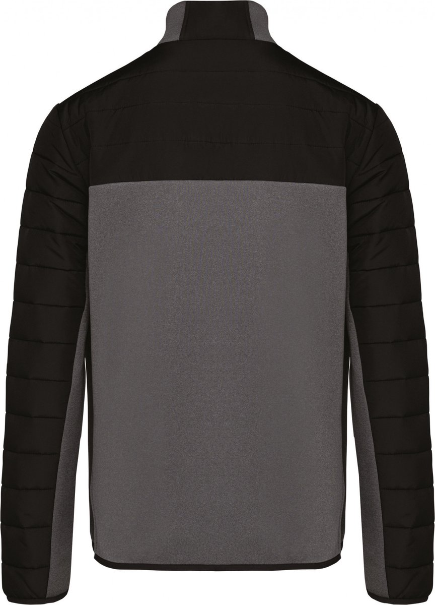 Kariban Herenjasje in twee stoffen K6171 Dark Heather Zwart
