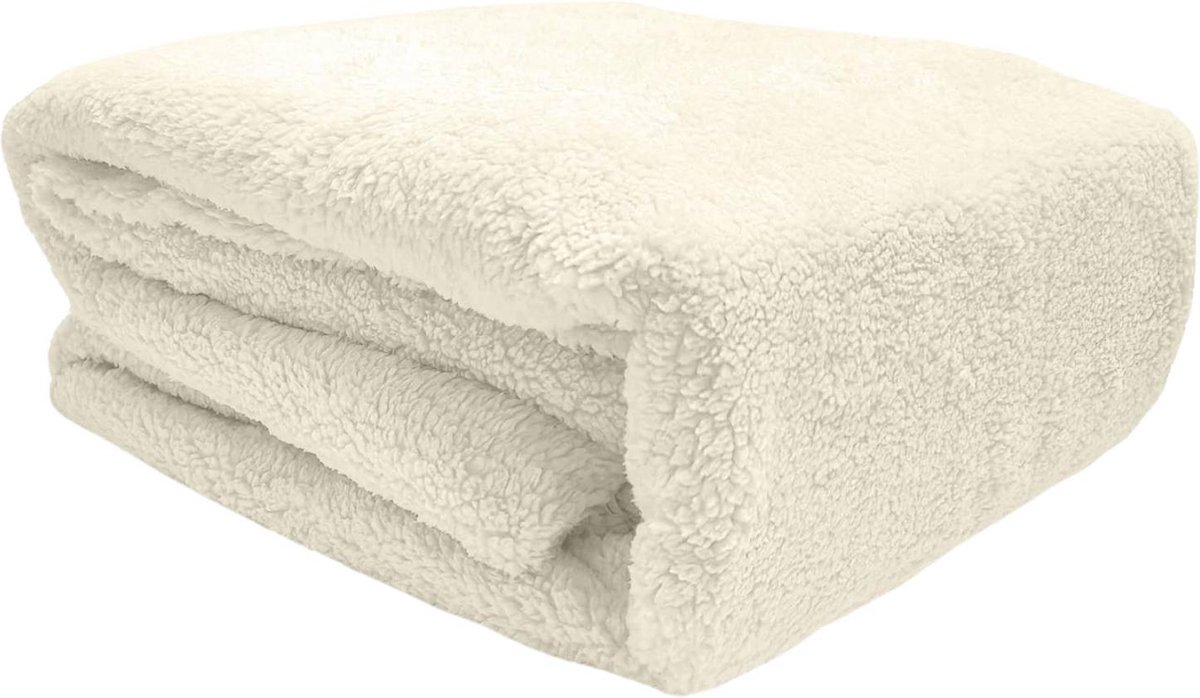 Sleeps Zachte Teddy Hoeslaken Crème - 140 x 200 cm - Heerlijk Zacht