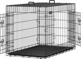 Bench pour Chiens, cage pour chien, niche pour chien, pliable, 122 x 74,5 x 80,5 cm, noir