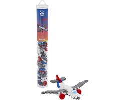 Plus-Plus Tube vliegtuig 100 delige bouwset - 4284 - Bouwspeelgoed - Constructiespeelgoed - Set met bouwstenen - Vanaf 5 jaar