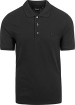 Lyle and Scott - Tonal Eagle Polo Zwart - Regular-fit - Heren Poloshirt Maat L