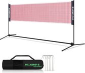 Filet de badminton et filet de volley-ball - 510 cm - Filet de tennis - Filet de Sport multifonctionnel - réglable avec sac de transport - Filet de Badminton portable