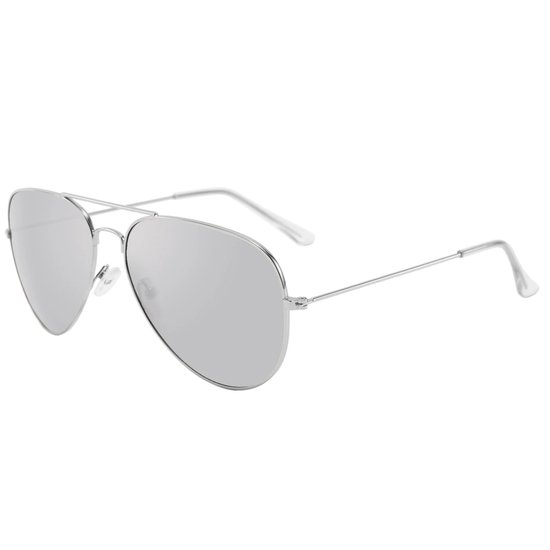 Fako Fashion® - Piloten Zonnebril - Pilotenbril - Piloot Zonnebril - Heren Zonnebril - Dames Zonnebril - Zilver - Zilver van Fako Fashion® — afbeelding 2