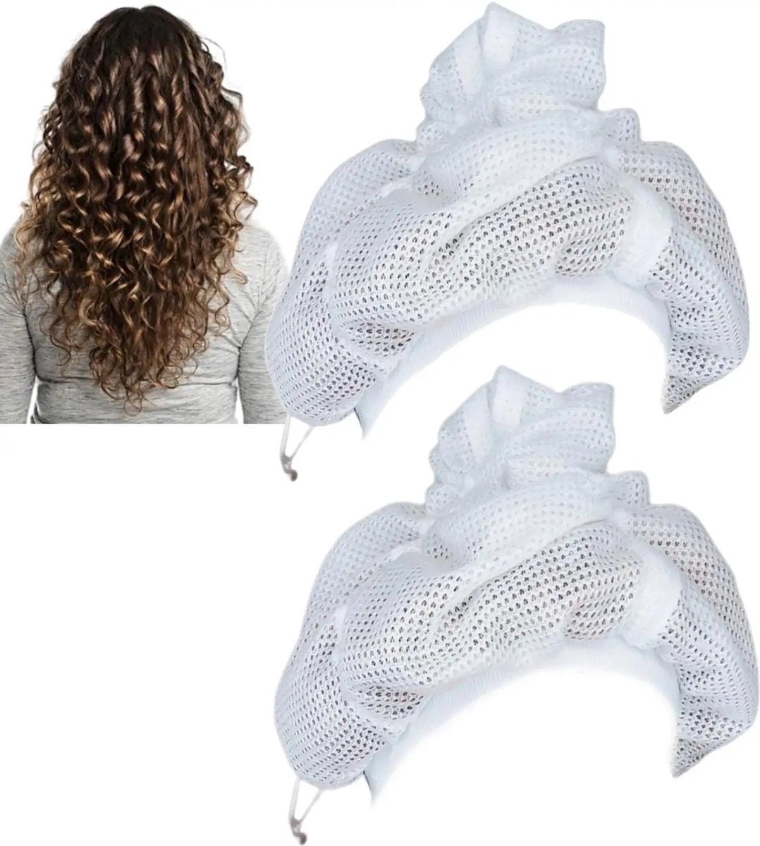 Net plopping cap krullend haar | Net plopping bonnet| Mesh haarnet