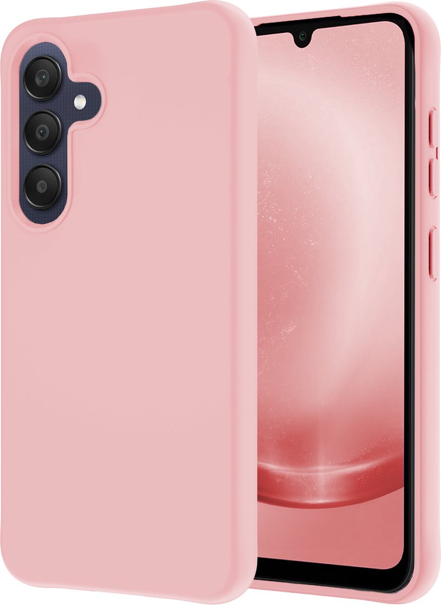 Hoesje - Geschikt voor Samsung Galaxy A25 - Sterk & Shockproof - Hoes Cover - Siliconen Case - Lichtroze