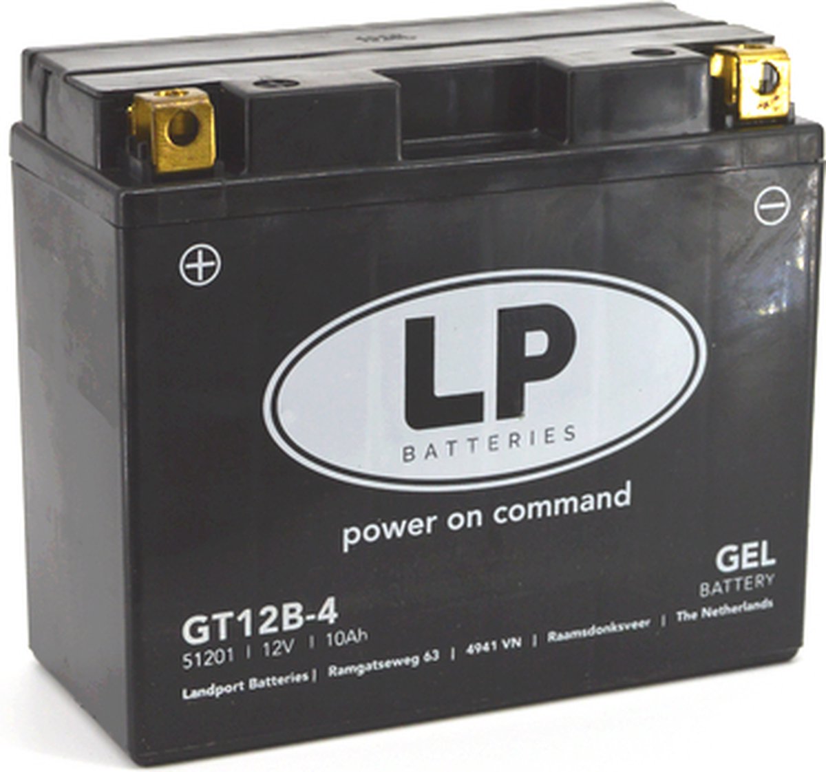 LANDPORT (LP) GT12B-4 MOTOR GEL ACCU 12 VOLT 10,0 AH (51201 - MG LT12B-4)