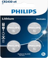 Philips CR2430 Lithium Knoopcel Batterij 4 Stuks