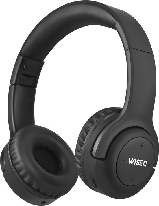WiseQ HERO Draadloze Koptelefoon Kinderen - Koptelefoon Kind met Volumebegrenzing Bluetooth en 38 uur Batterij - Zwart