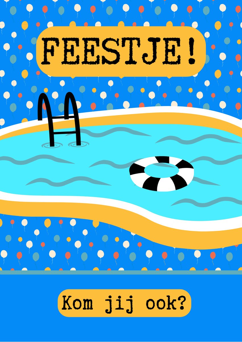 Lise Schrijft | Uitnodiging Kinderfeestje | Duurzaam | Meisje | Jongen | 15 kaarten | Zwemmen | met leuke SLUITSTICKERS | inclusief ENVELOP | FSC Mix credit, EU Ecolabel, ECF gecertificeerd