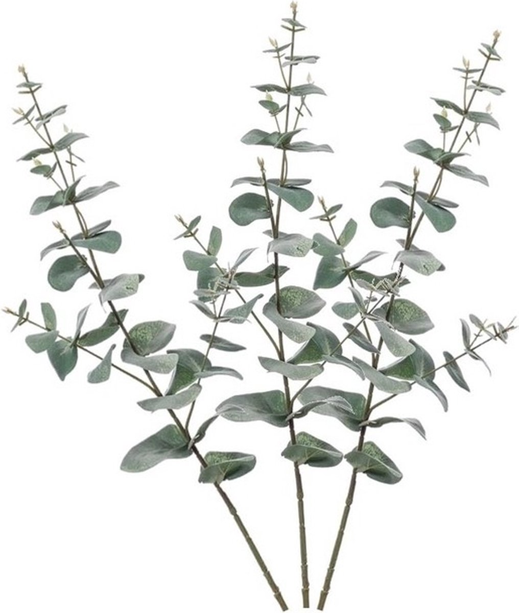 3x Groene Eucalyptus kunsttakken kunstplanten 68 cm - Kunstplanten/kunsttakken - Kunstbloemen boeketten
