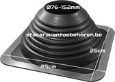 EPDM dakdoorvoer ø 76-152 mm tot 135°C zwart