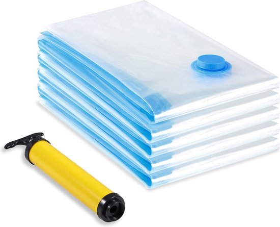 SilverRack 6 stuks vacuümzakken (6 x 60 x 80 cm) - vacuümzakken voor kleding en dekbedden - vacuümzakken voor kleding - ruimtebesparende kledingzakken