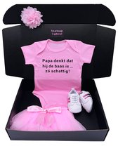 Cadeau de maternité - papa en charge - barboteuse - peut également être envoyé directement en cadeau - 2 tapis