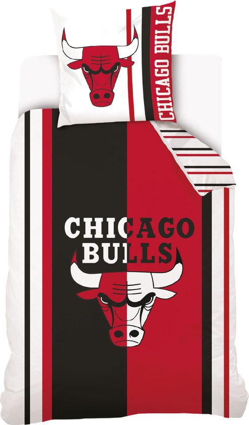 Chicago Bulls Dekbedovertrek 140x200cm GroteKussensloop 70x90cm KAtoen