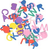 Foam stickers - 70x - letters - stickers kinderen - knutselen - hobbymateriaal