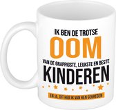 Bellatio Decorations Cadeau koffie/thee mok voor oom - oranje - trotse oom - 300 ml