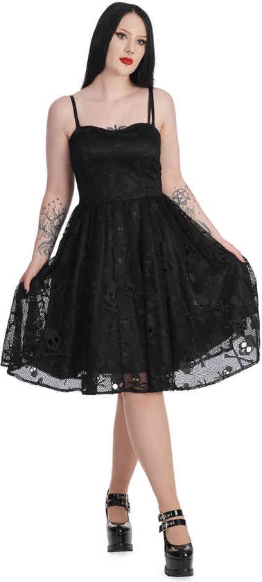 Banned - Honeymoon Flare jurk - XL - Zwart
