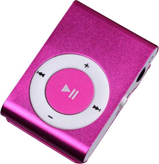 Mini MP3 speler met in-ear koptelefoon Roze