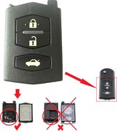Autosleutel behuizing 3 knoppen zonder sleutelblad geschikt voor Mazda sleutel / Mazda MX5 / Mazda 2 / 3 / 5 / 6 / Mazda RX8 / mazda sleutel behuizing.
