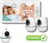 iNeedy Vision Duo 7 inch - Babyfoon - Babyfoon twee camera's - Splitscreen - babyfoon met monitor - Uitbreidbaar