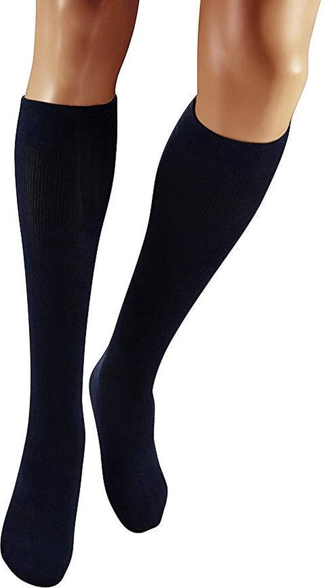 New Age Devi - Zwarte Compressie- Steun- en Reiskousen - Maat L - voor Sport en Comfort