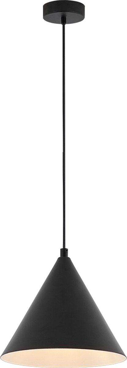 Hanglamp Voor Eetkamer, Slaapkamer, Woonkamer - 1xE27 -Metaal- lichts excl. lichtbron -ZWART