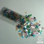 Gutermann Sequins 8mm Pearl Small Flower Shape in Mixed Colours. 2 kokers a 4g FANTASIE PAILLETTEN