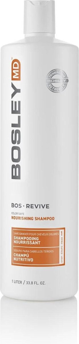 BosleyMD REVIVE ColorSafe Nourishing Shampoo - 1000 ml- Normale shampoo - Voor Gekleurd haar -