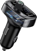 Transmetteur FM de Musique Bluetooth Baseus et chargeur de voiture USB 3,4 A Zwart