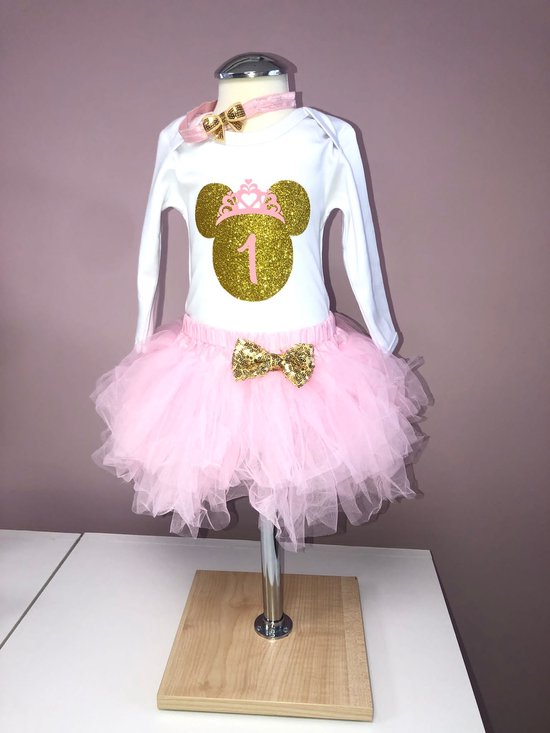 Ensemble anniversaire fille- outfit anniversaire -premier anniversaire-robe anniversaire enfant-1 an-fête à thème-gâteau smash girl-séance photo-robe anniversaire-tutu-minnie-ensemble souris ensemble anniversaire Kelly (taille 86)