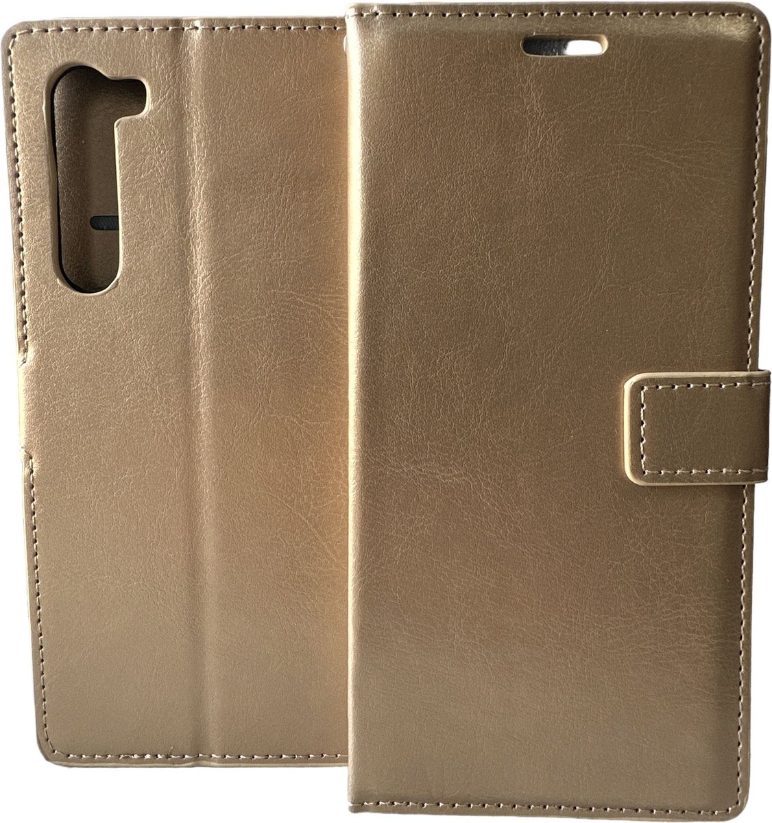 Portemonnee Book Case Hoesje Geschikt voor: Motorola Edge - goud