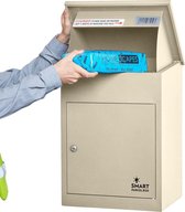 Smart Parcel Box - Boîte à colis moyenne Beige à accès frontal
