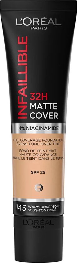 L'oréal Paris Infaillible 32h Matte Cover Foundation #145-rose Beige 30 Ml