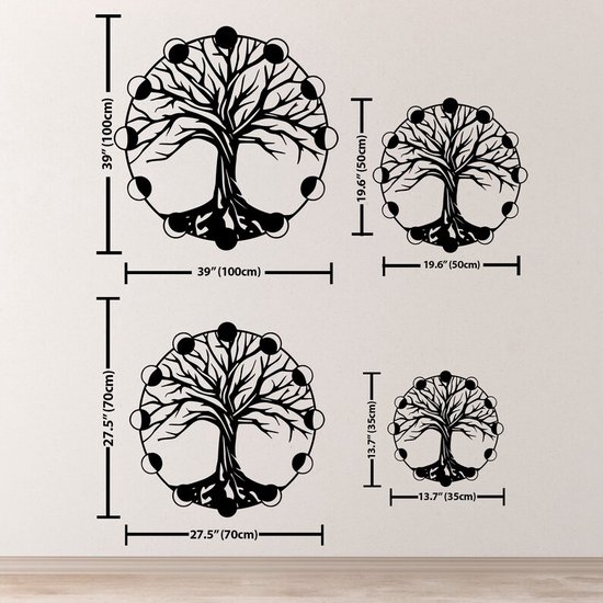 Metalen wanddecoratie levensboom, metalen wanddecoratie, boom, industriële decoratie, tak silhouet, woonkamer of slaapkamer decoratie