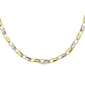 Juwelier Zwartevalk - 14 karaat gouden bicolor ketting ZV 1008/50cm