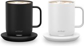 Ember Mug² Coffee Mug - Smart Mug met Mobiele App - Cup Warmer - Thermo Mok met Instelbare Temperatuur - Krasbestendige Theemok & Koffiemok - Cadeau voor Koffieliefhebbers - 295 ML - Zwart & Wit