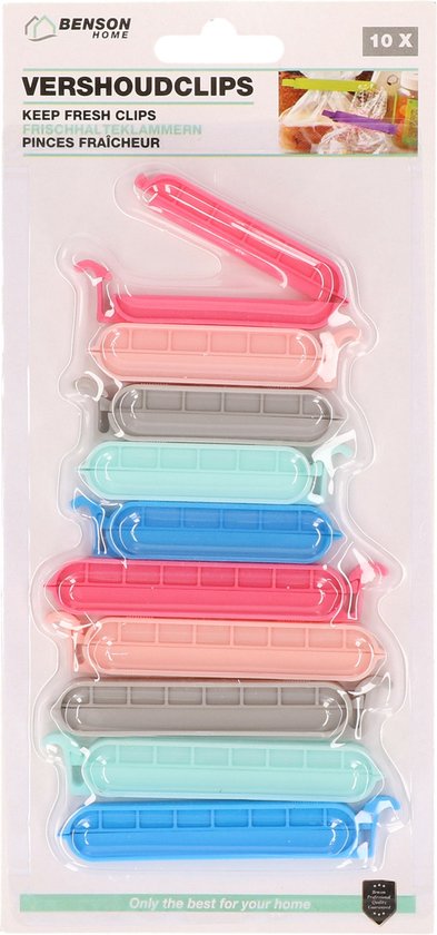 Foto: 10 zwarte rvs 4cm vershoudclips voor afsluiten zakken 38mm stevige klemmetjes clips afsluitclips zaksluiter snackclip vershoudknijper