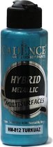 Peinture acrylique métallique hybride Cadence (semi-mate) turquoise 01 008 0812 0120 120 ml (03-21)
