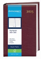 Ryam | Kantooragenda | Efficiency 1 Dag NL | 2024/2025 | Genaaid gebonden | A5 | 18 mnd | Bordeaux |